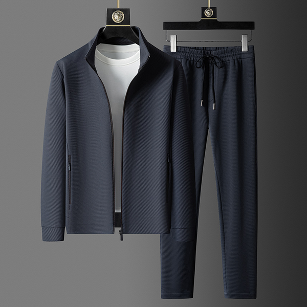 Men's Zip-Up Jacket and Jogger Tracksuit Set