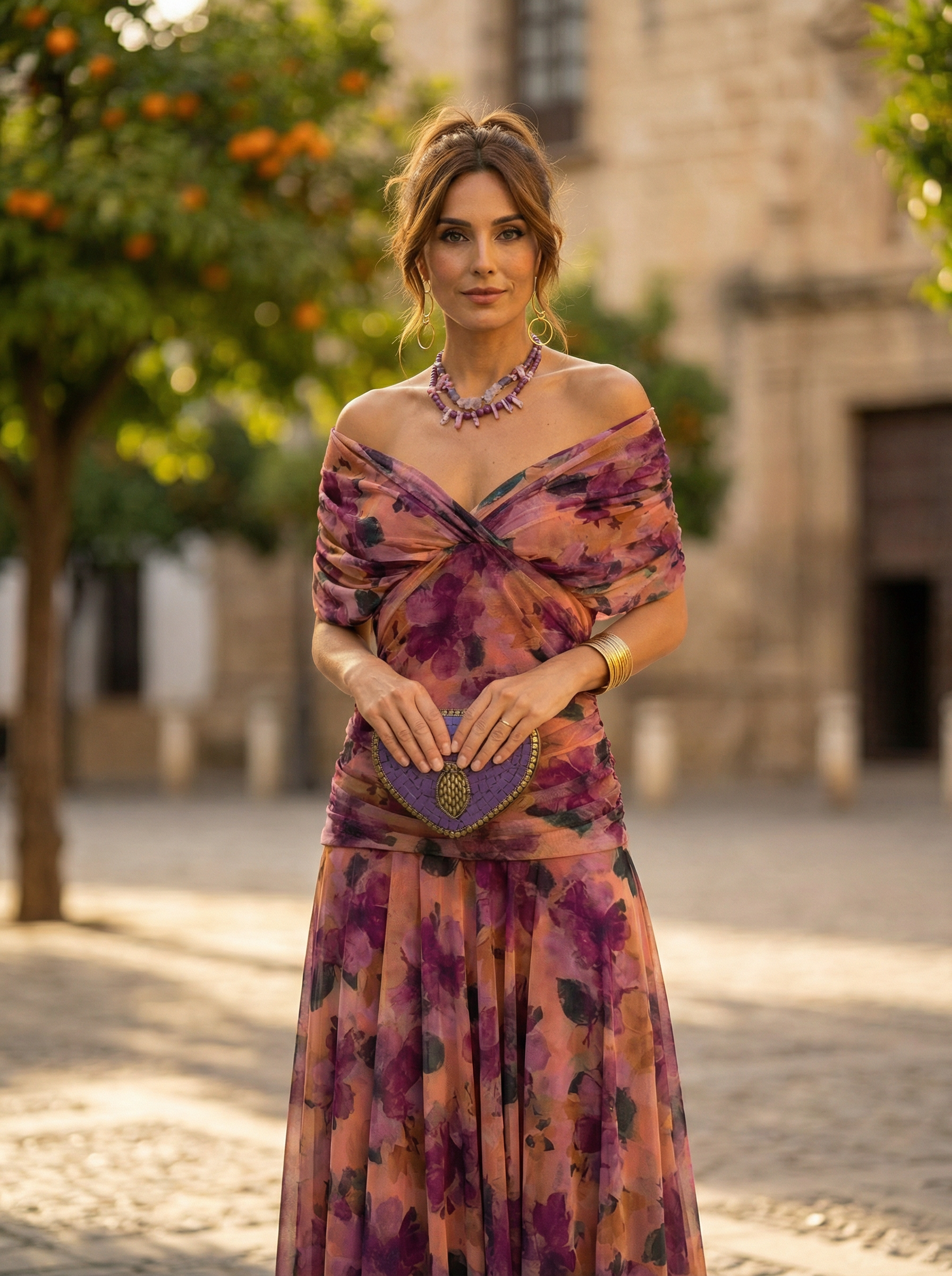 Women's Elegant Off-Shoulder Ruched Maxi Dress