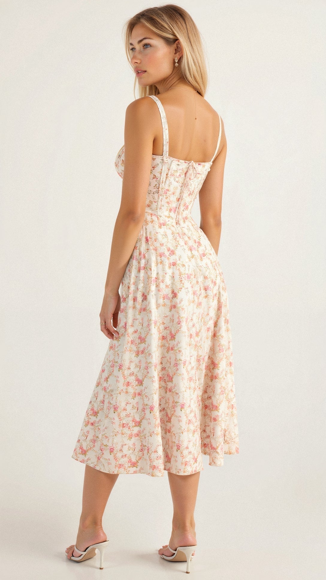 Women’s Elegant A-Line Midi Dress with Side Slit
