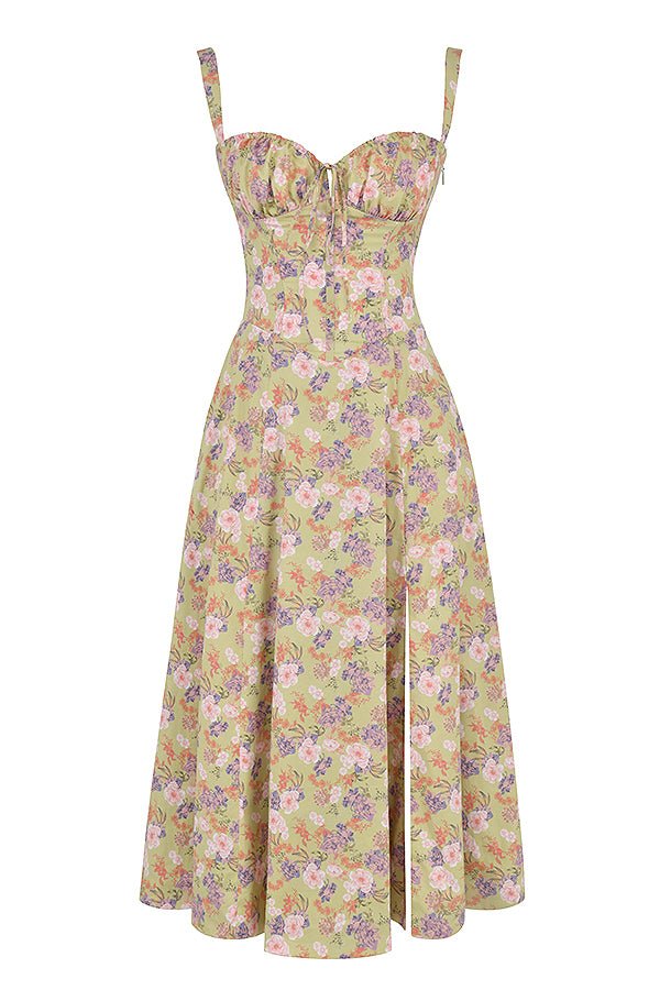 Women’s Elegant A-Line Midi Dress with Side Slit