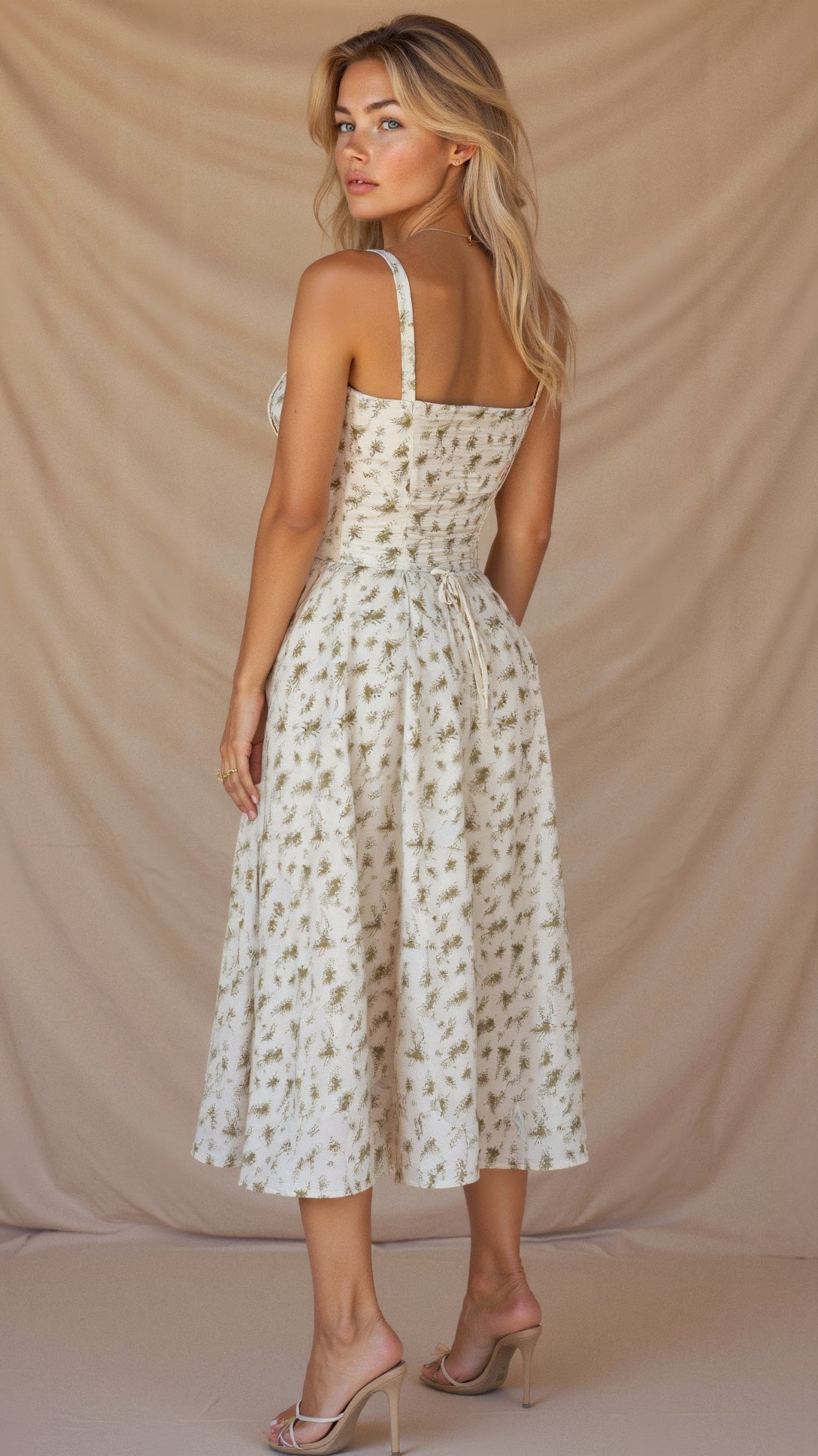 Women’s Elegant A-Line Midi Dress with Side Slit