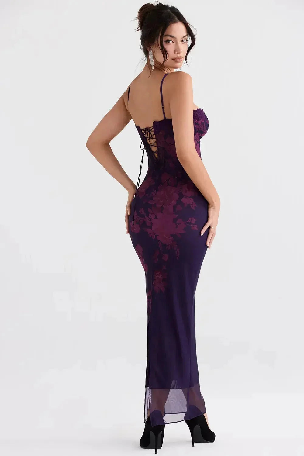 Navee - Women’s adjustable strap floral maxi dress
