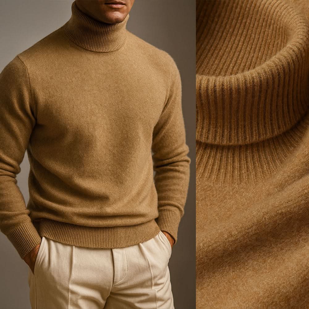 Men's Classic Soft Knit Turtleneck Sweater