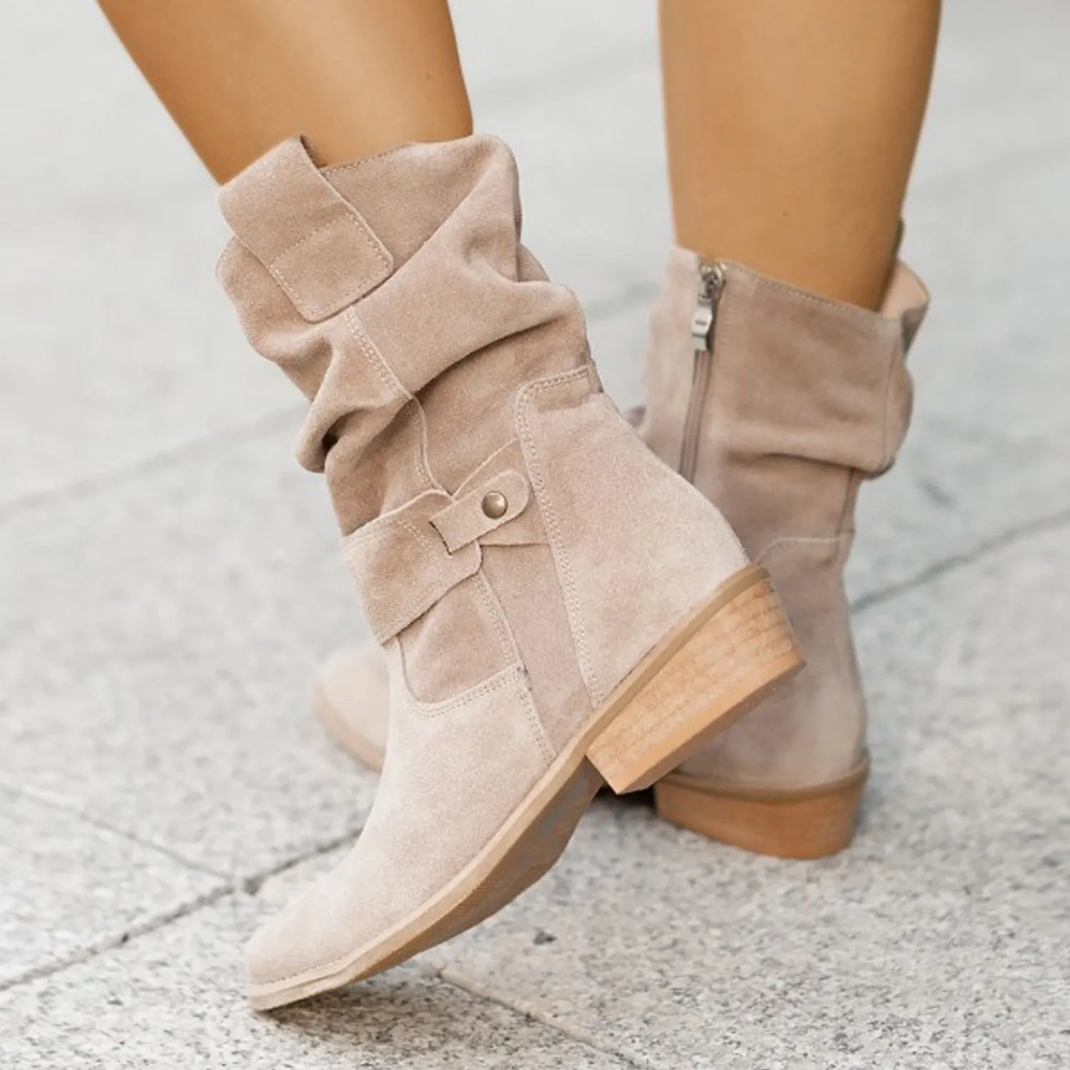 Stylish Women's Ankle Boots in Suede | Comfortable & Trendy