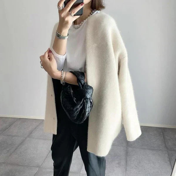 Women's Button-Up Relaxed Fit Cardigan