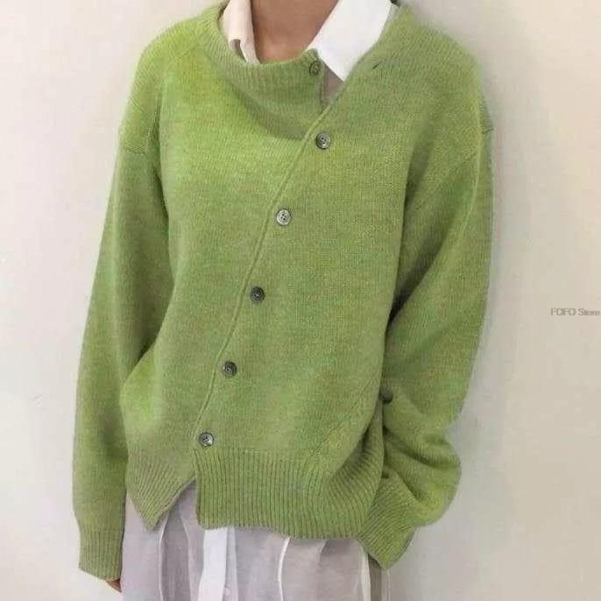 Women's Relaxed Button-Up Knit Cardigan Sweater