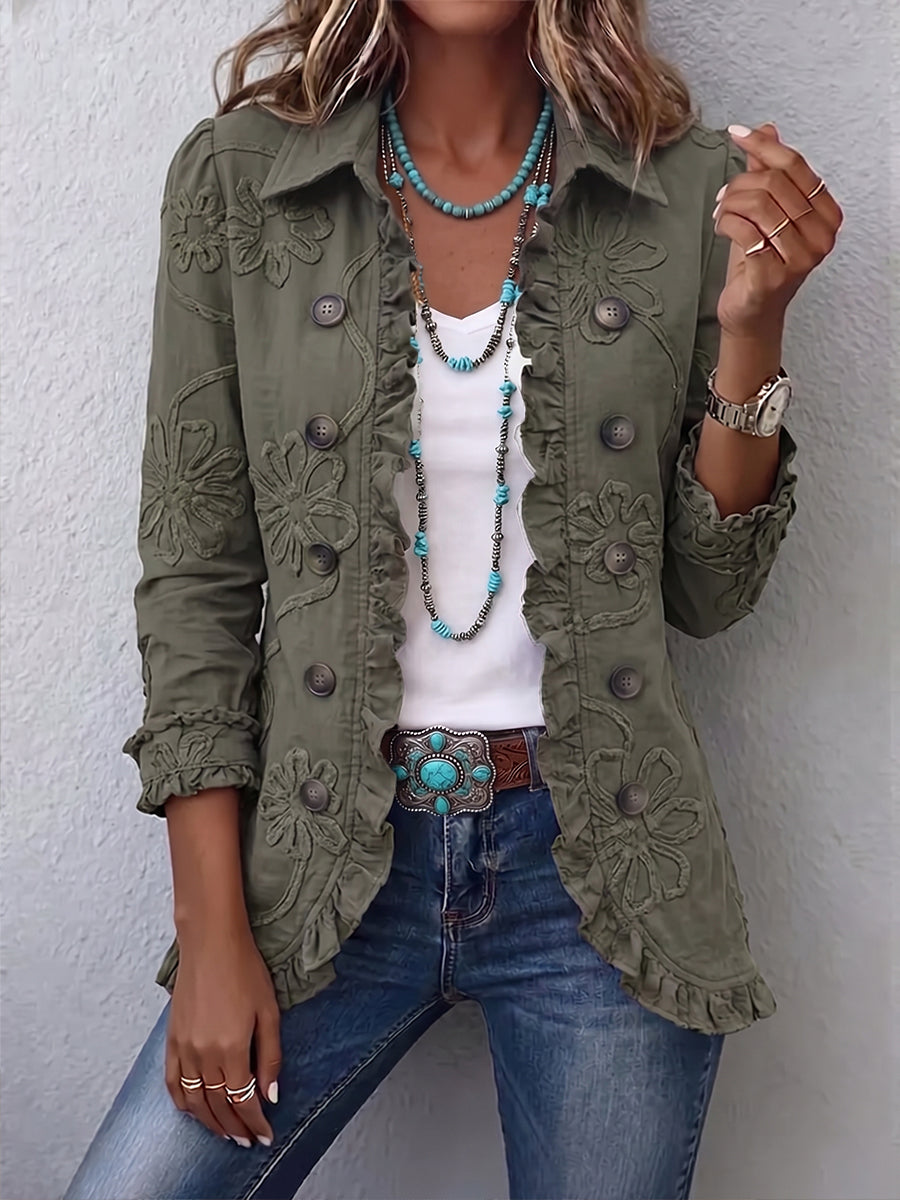 Women’s Casual Tailored Floral Embroidered Blazer