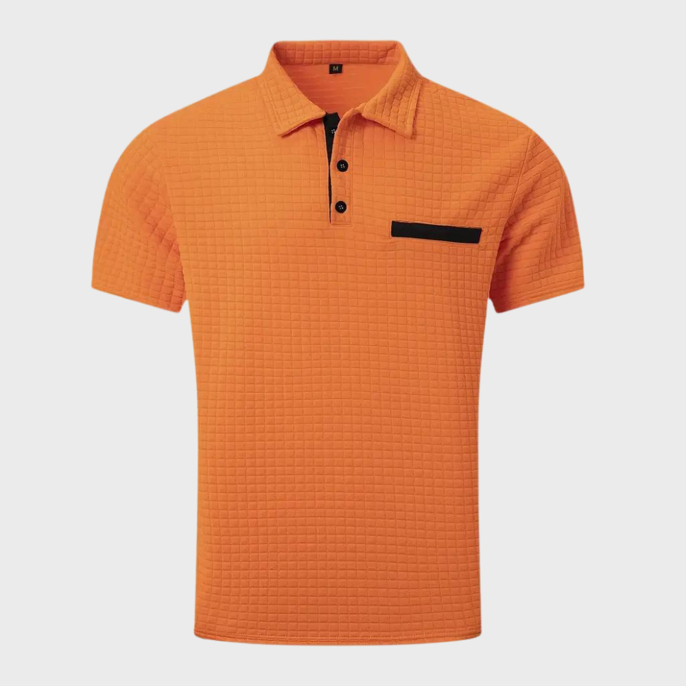 Men's Textured Performance Polo Shirt