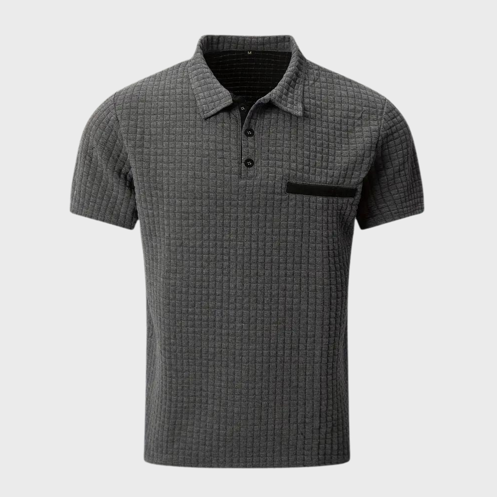 Men's Textured Performance Polo Shirt