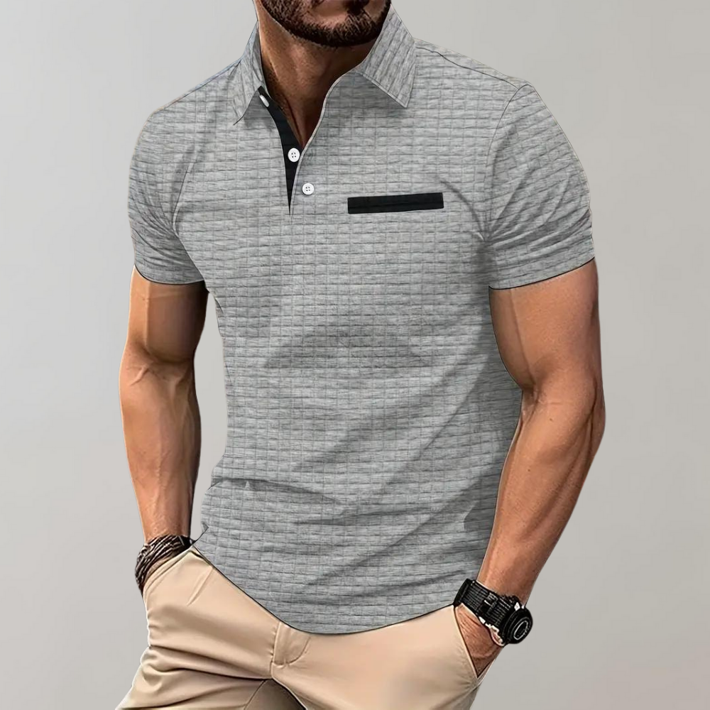Men's Textured Performance Polo Shirt