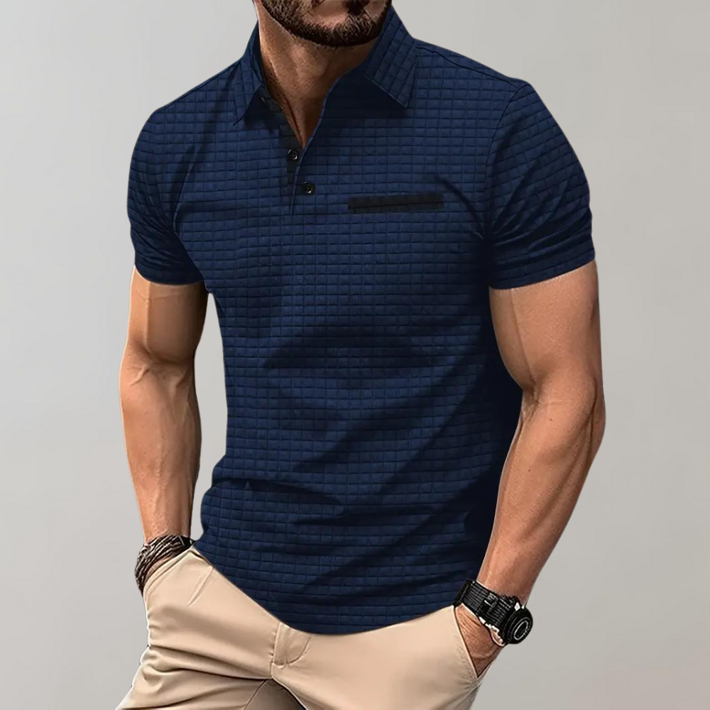 Men's Textured Performance Polo Shirt