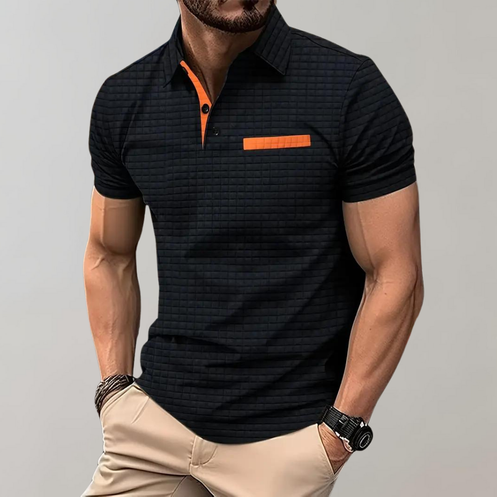 Men's Textured Performance Polo Shirt
