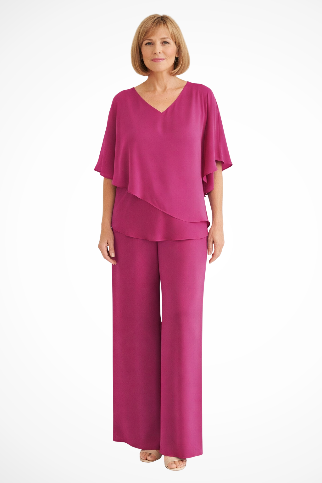 Elegant Two-Piece Flowing Lounge Set for Women