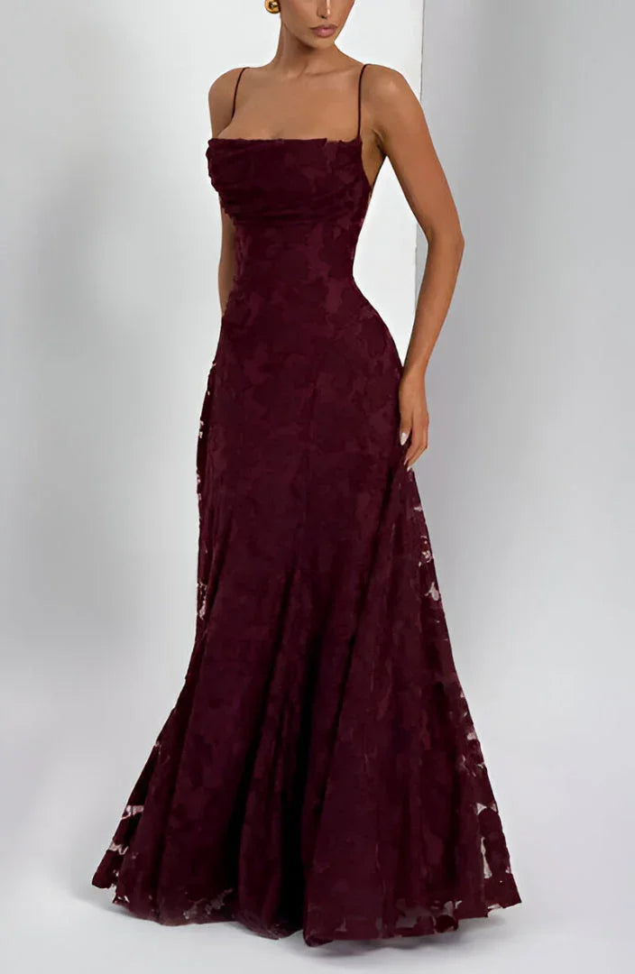 Women’s Lace Corset Formal Evening Maxi Dress
