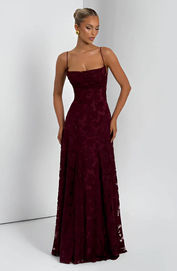 Women’s Lace Corset Formal Evening Maxi Dress