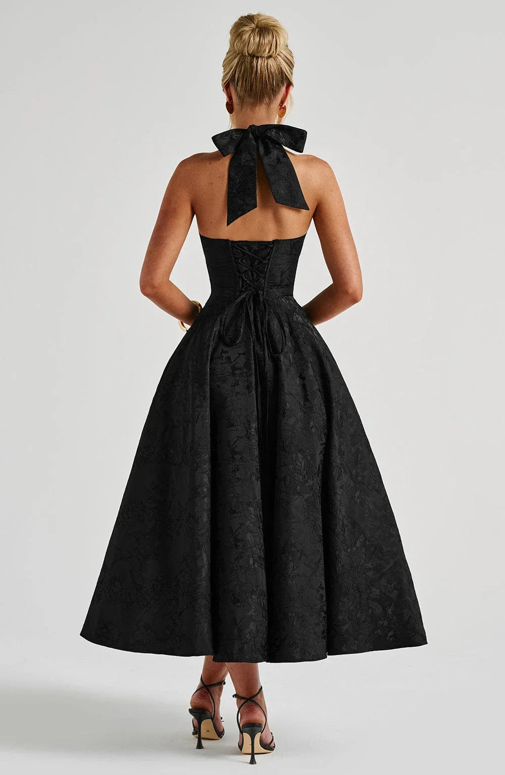 Women’s Elegant Halter Neck Midi Dress