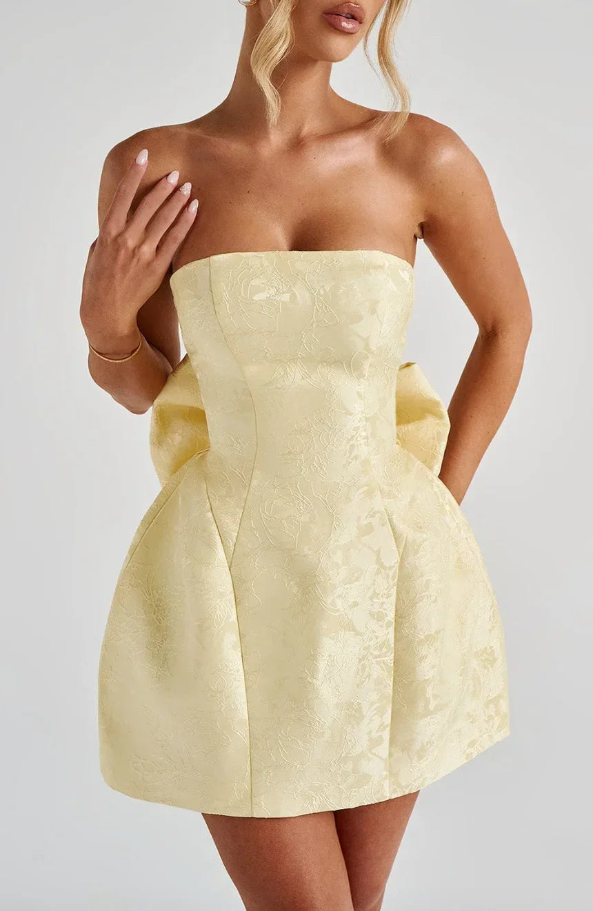 Women’s Strapless Bow Back Mini Dress