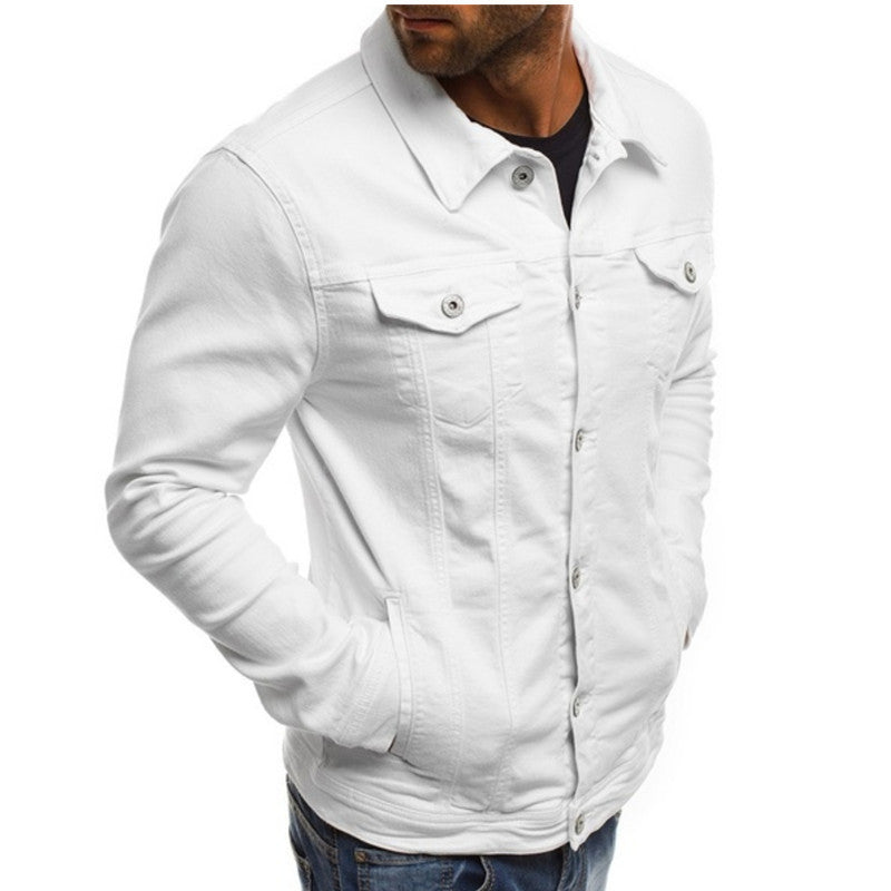 Stylish Casual Men's Denim Jacket with Comfortable Fit