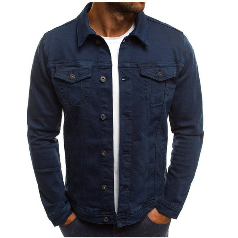 Stylish Casual Men's Denim Jacket with Comfortable Fit