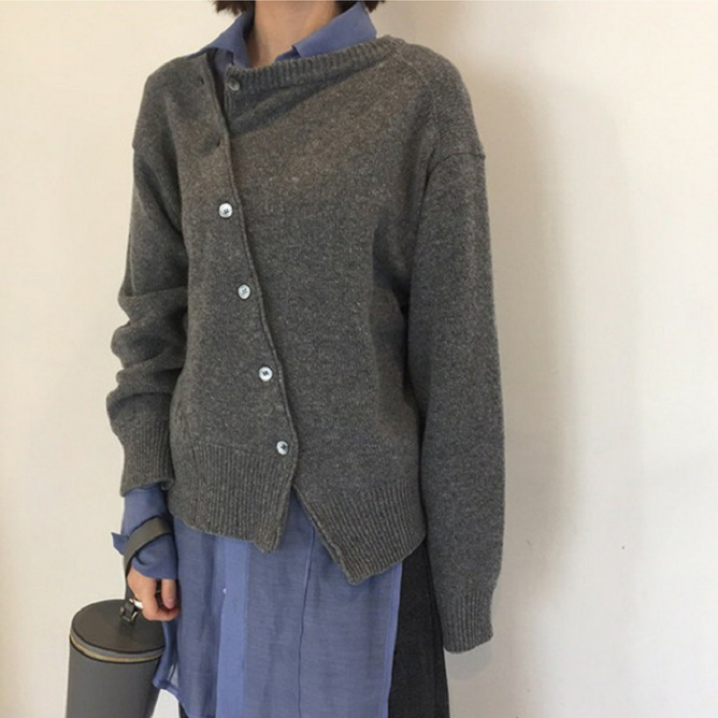 Women's Relaxed Button-Up Knit Cardigan Sweater