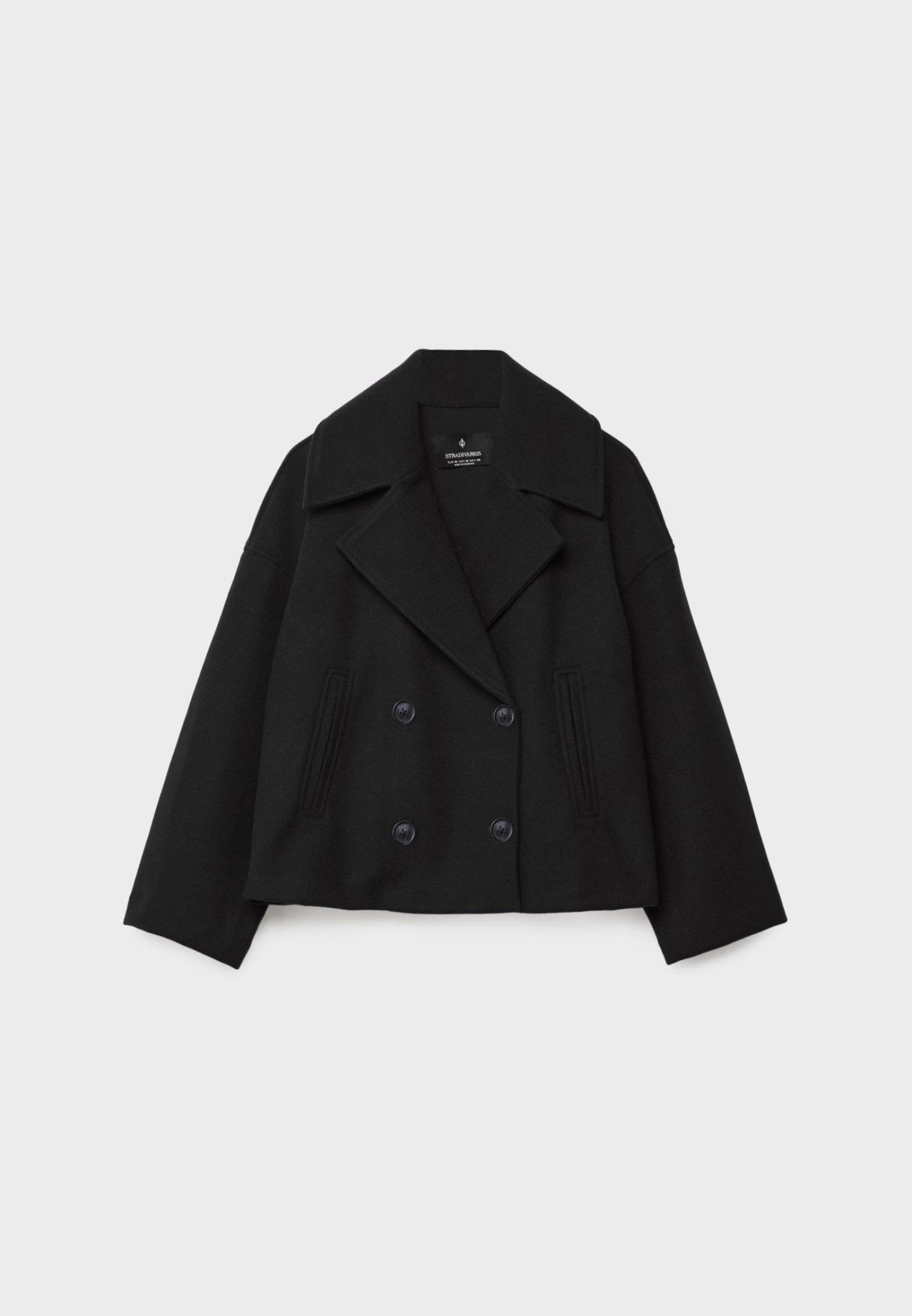Women's Cropped Double-Breasted Tailored Blazer Jacket