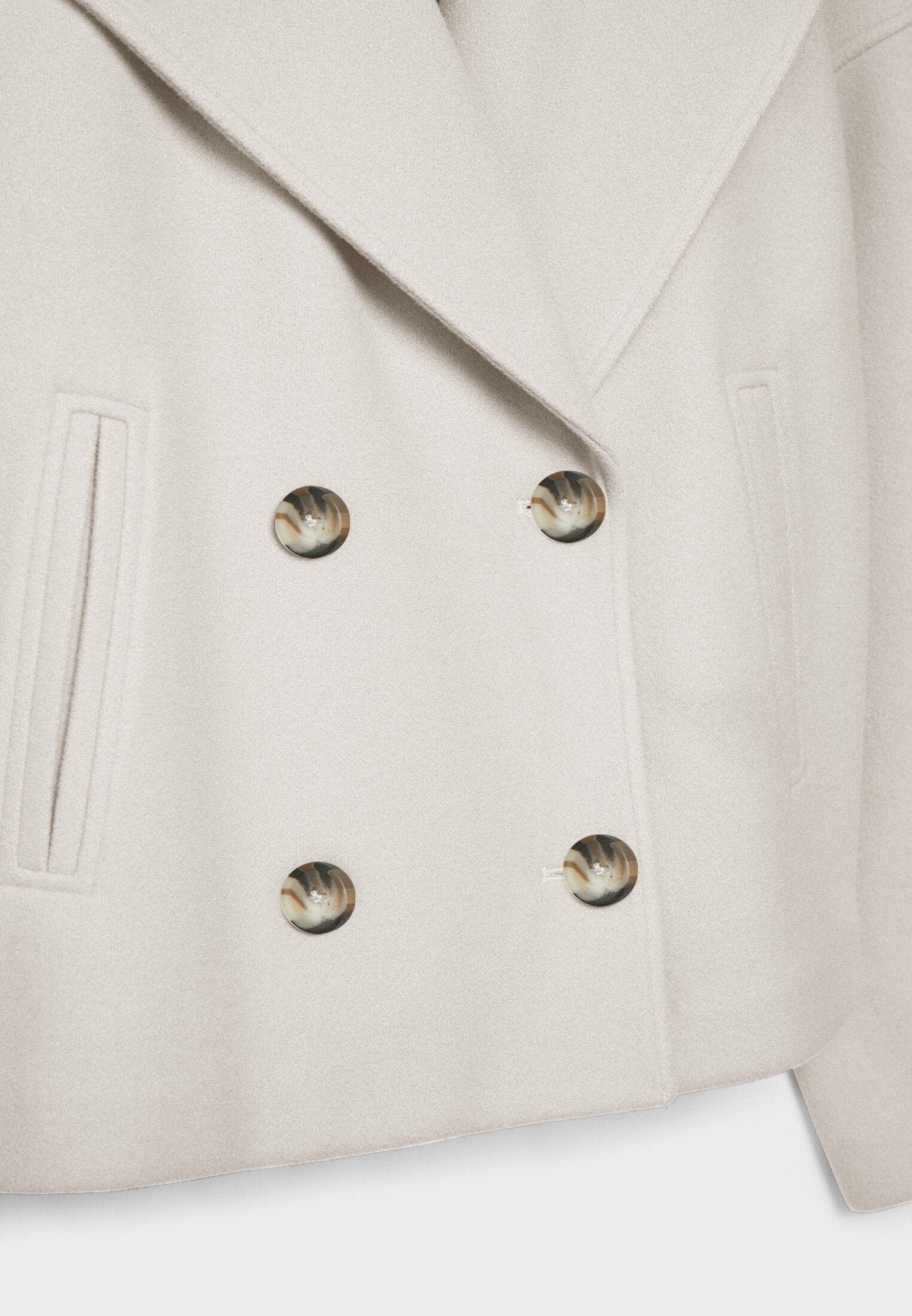 Women's Cropped Double-Breasted Tailored Blazer Jacket