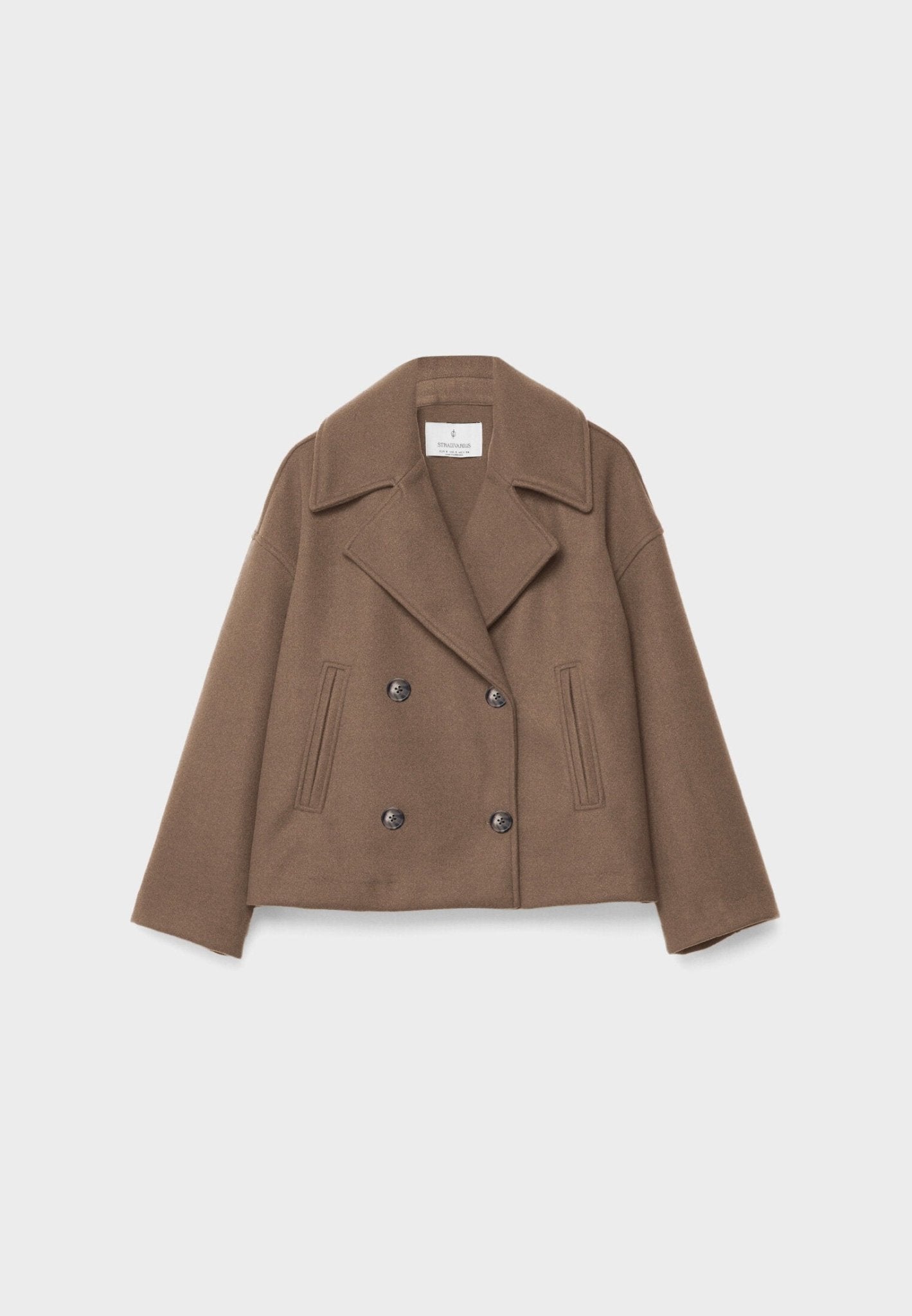 Women's Cropped Double-Breasted Tailored Blazer Jacket