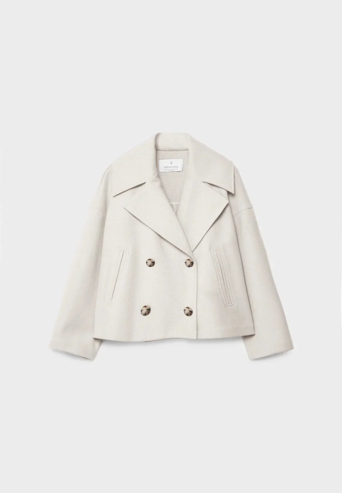 Women's Cropped Double-Breasted Tailored Blazer Jacket