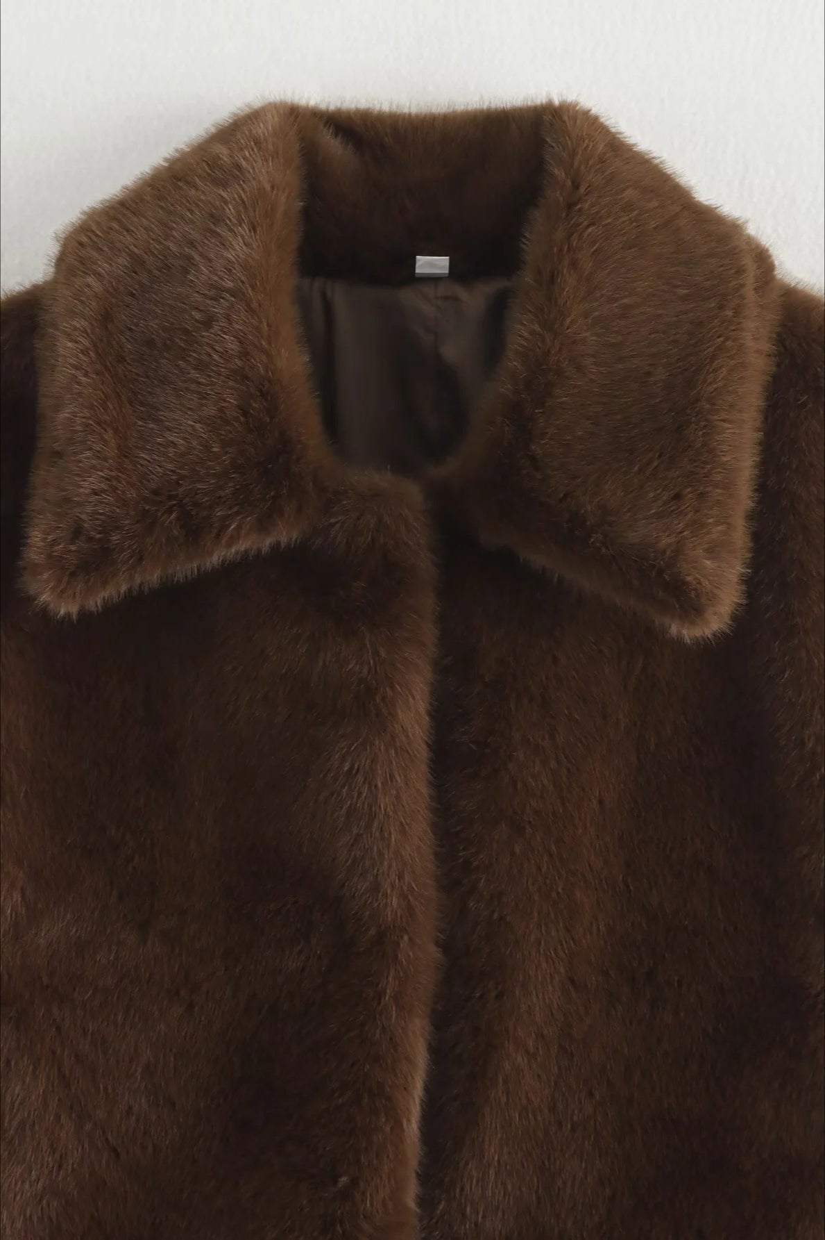 Women’s Faux Fur Plush Long-Sleeve Winter Coat
