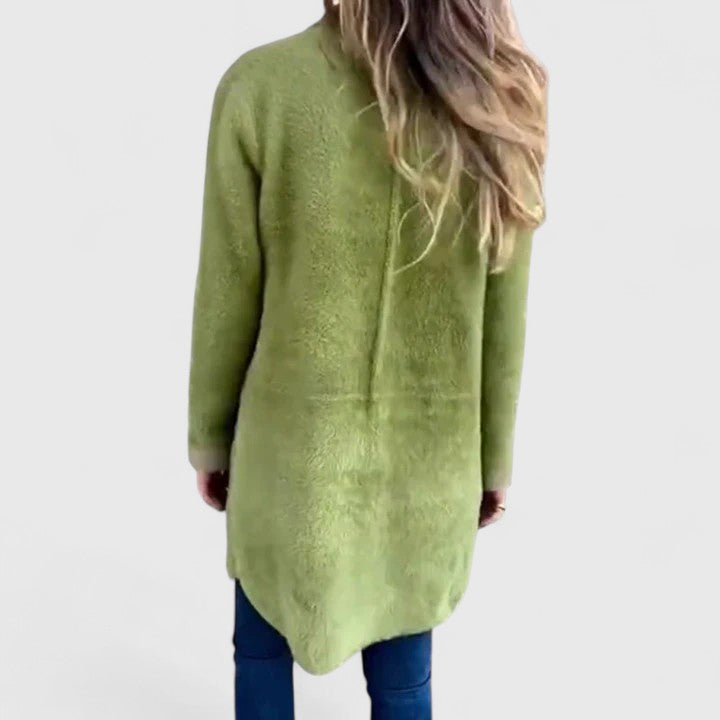 Women's Oversized Cardigan with Patch Pockets