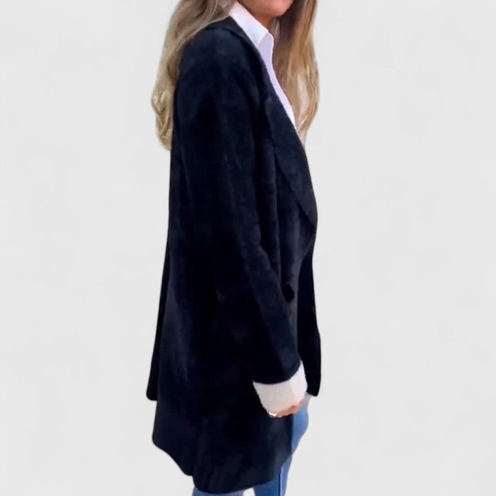 Women's Oversized Cardigan with Patch Pockets