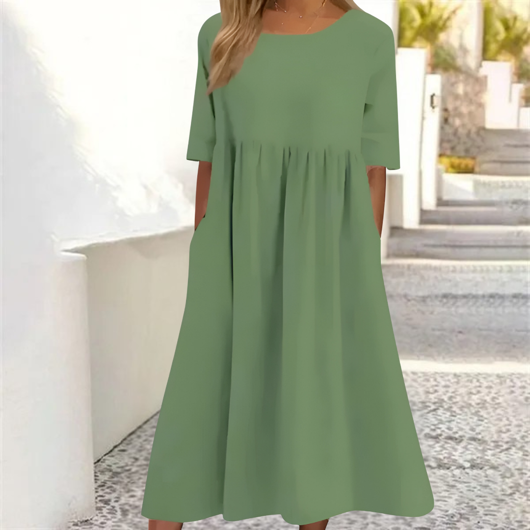 Women's Relaxed Empire Waist Midi Dress