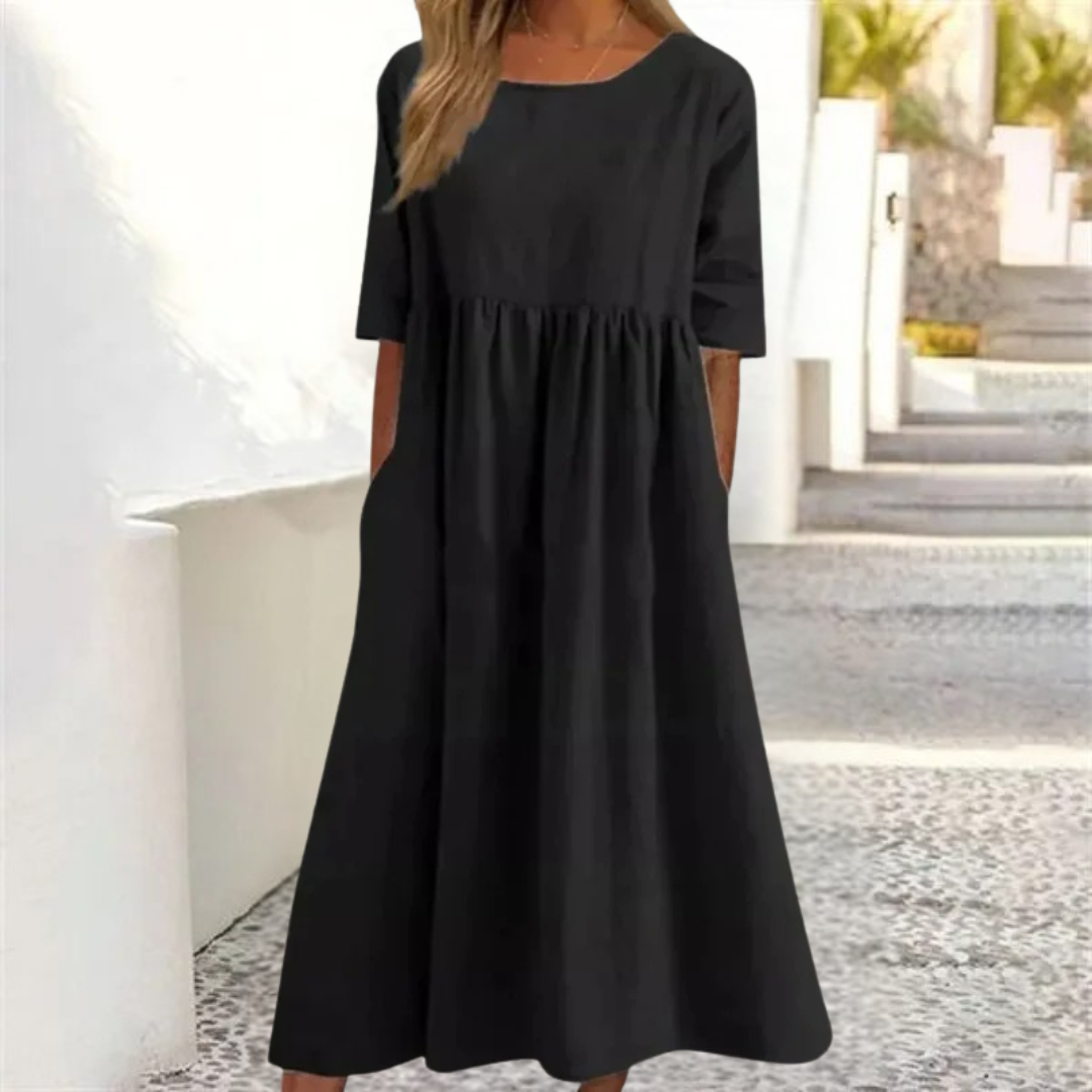 Women's Relaxed Empire Waist Midi Dress