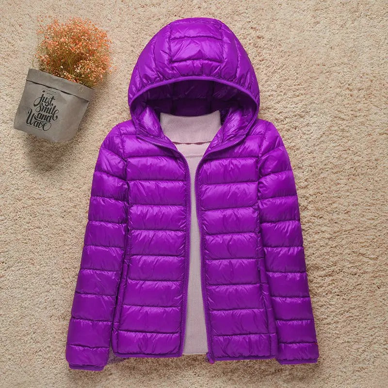 Women's Lightweight Hooded Quilted Puffer Jacket
