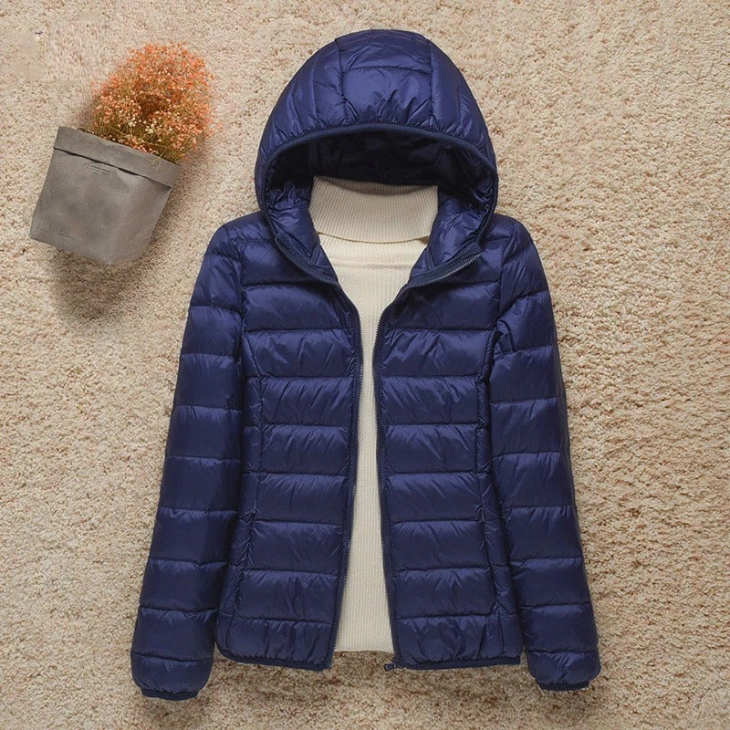 Women's Lightweight Hooded Quilted Puffer Jacket
