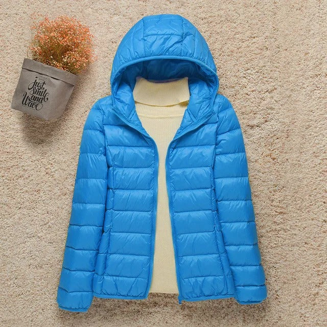 Women's Lightweight Hooded Quilted Puffer Jacket