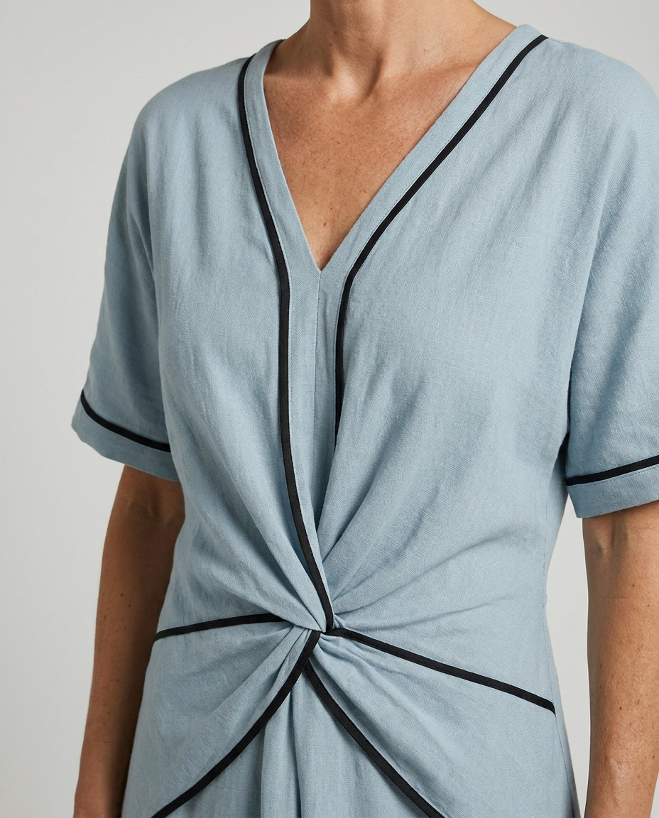 Women's Twist Front Maxi V-Neck Dress