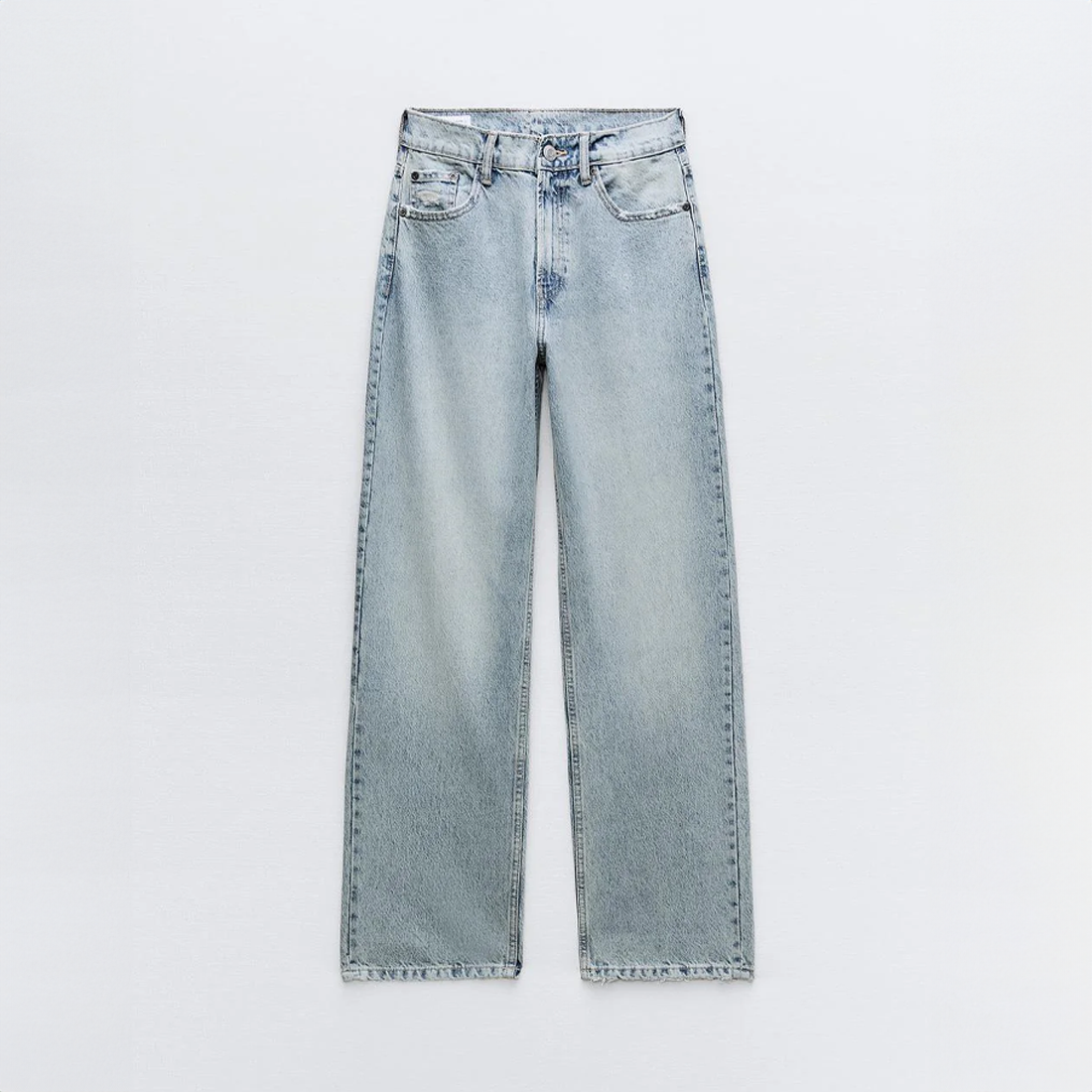 Women's Vintage Patch Pocket Jeans with Wide-Leg Fit