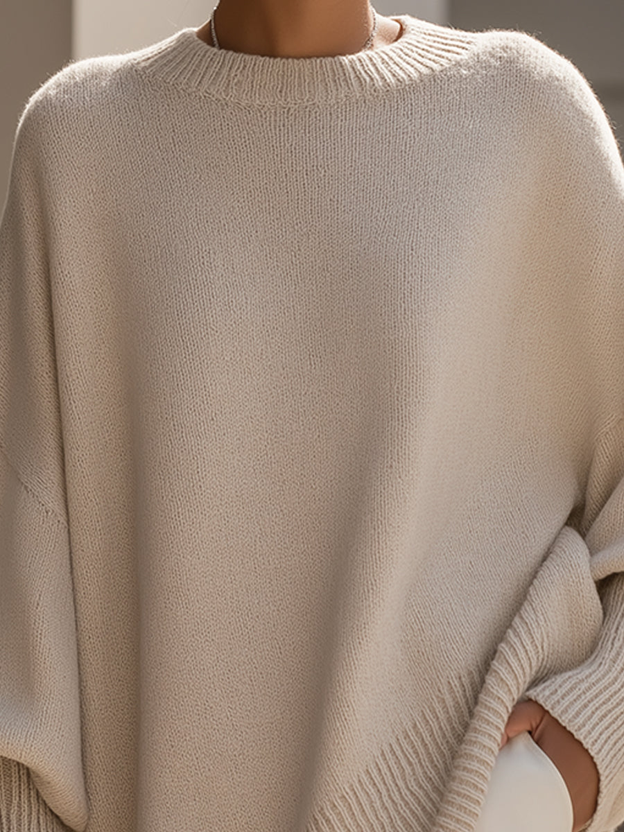 Women's Oversized Knit Poncho Sweater