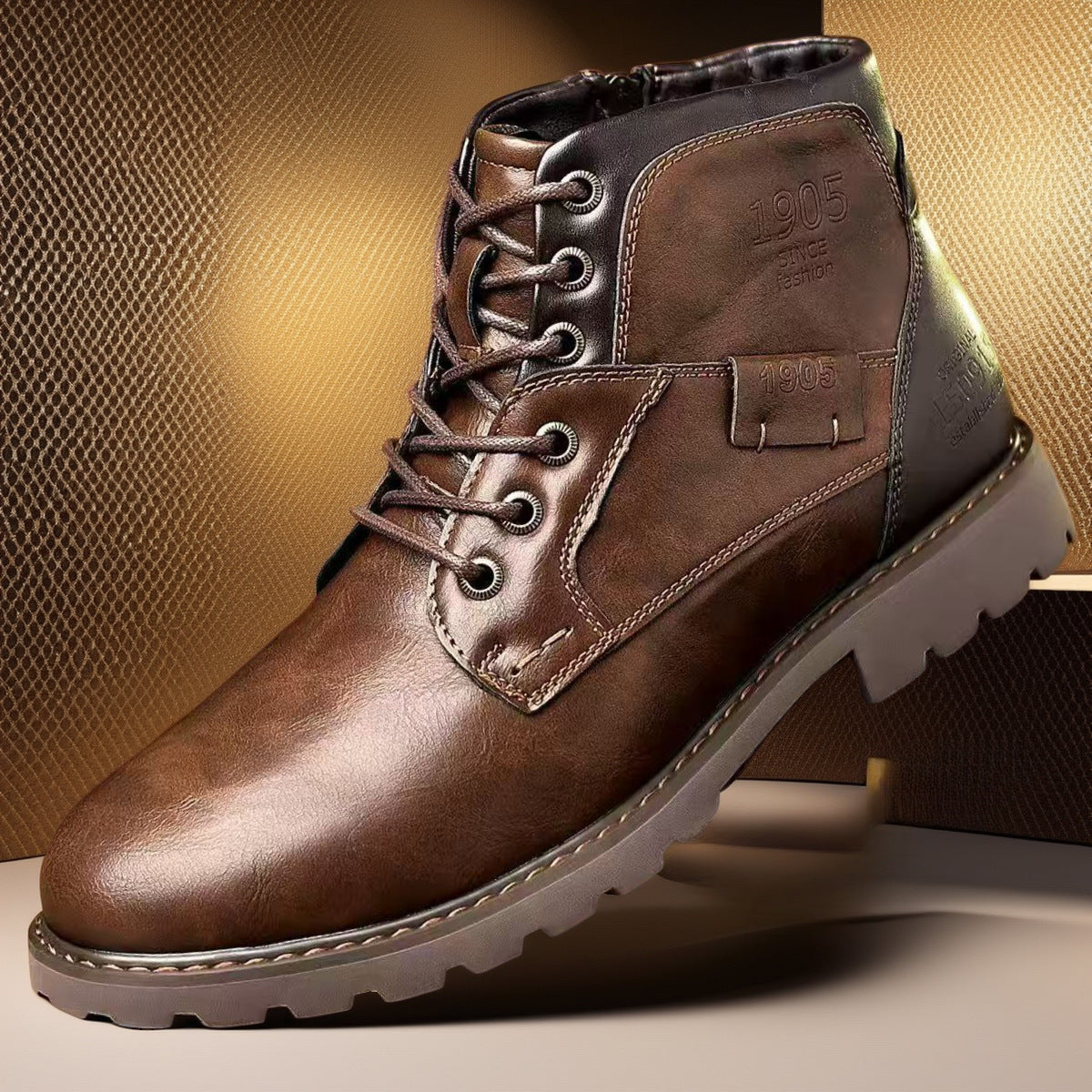 Stylish Men's Boots with Practical Zipper
