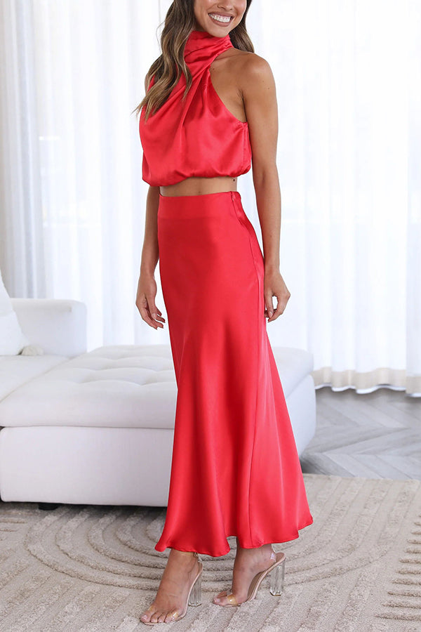 Women's Maxi Skirt Set with Matching Top