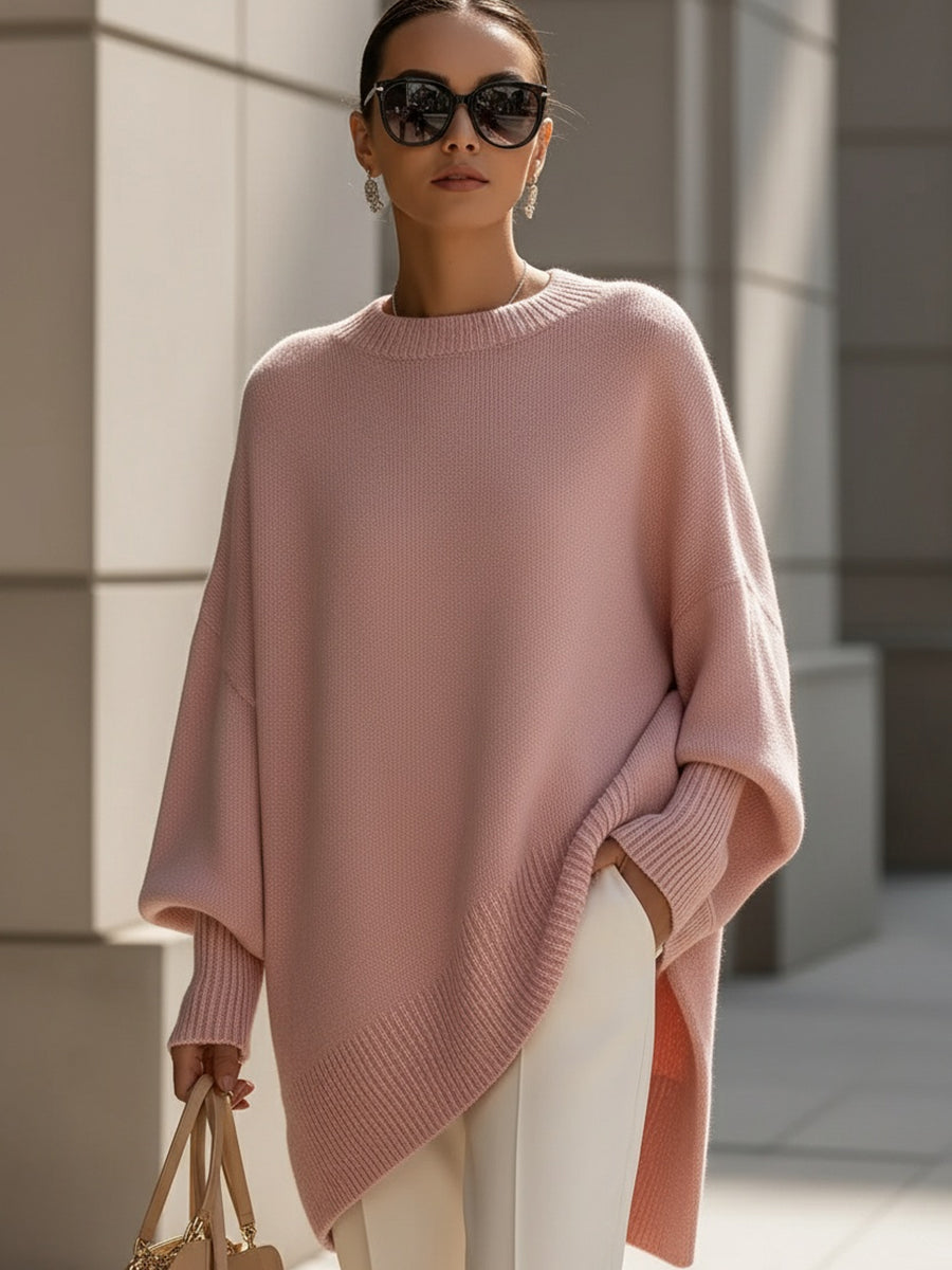 Women's Oversized Knit Poncho Sweater