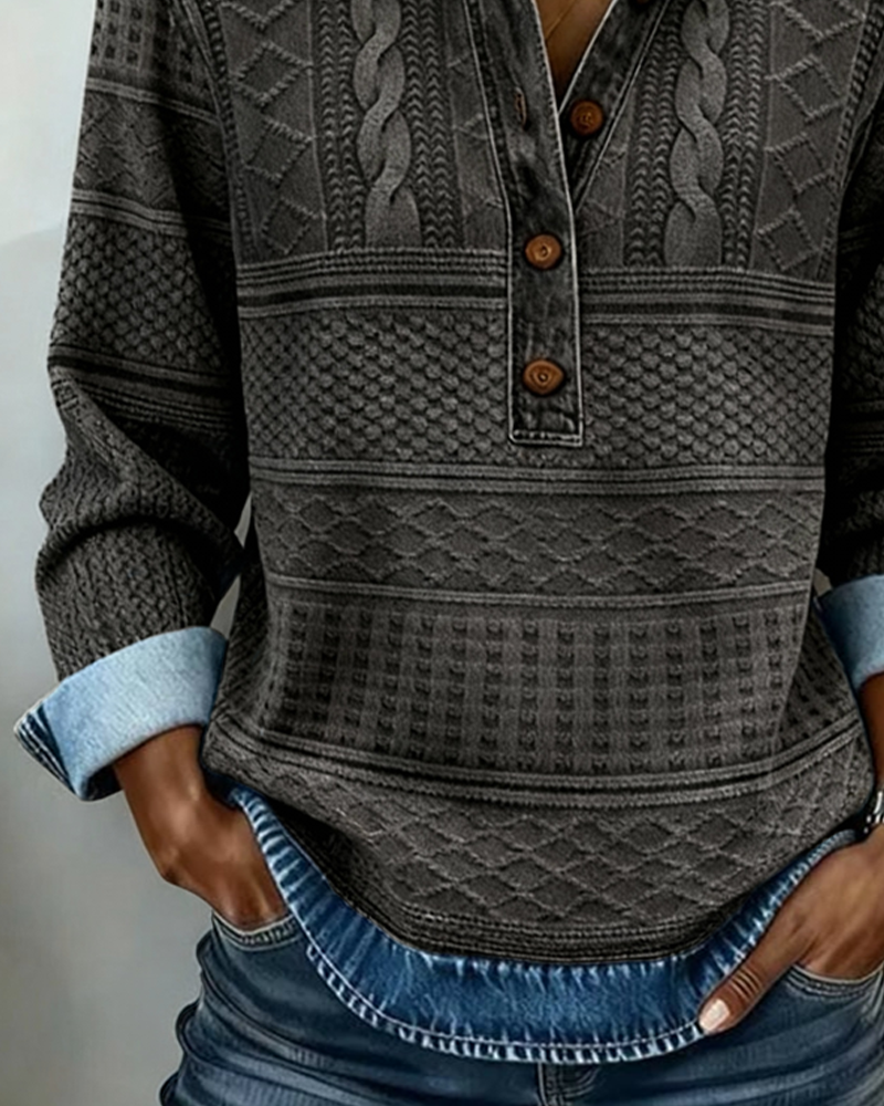 Women’s Button-Up Cable Knit Sweater