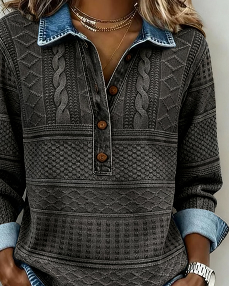 Women’s Button-Up Cable Knit Sweater
