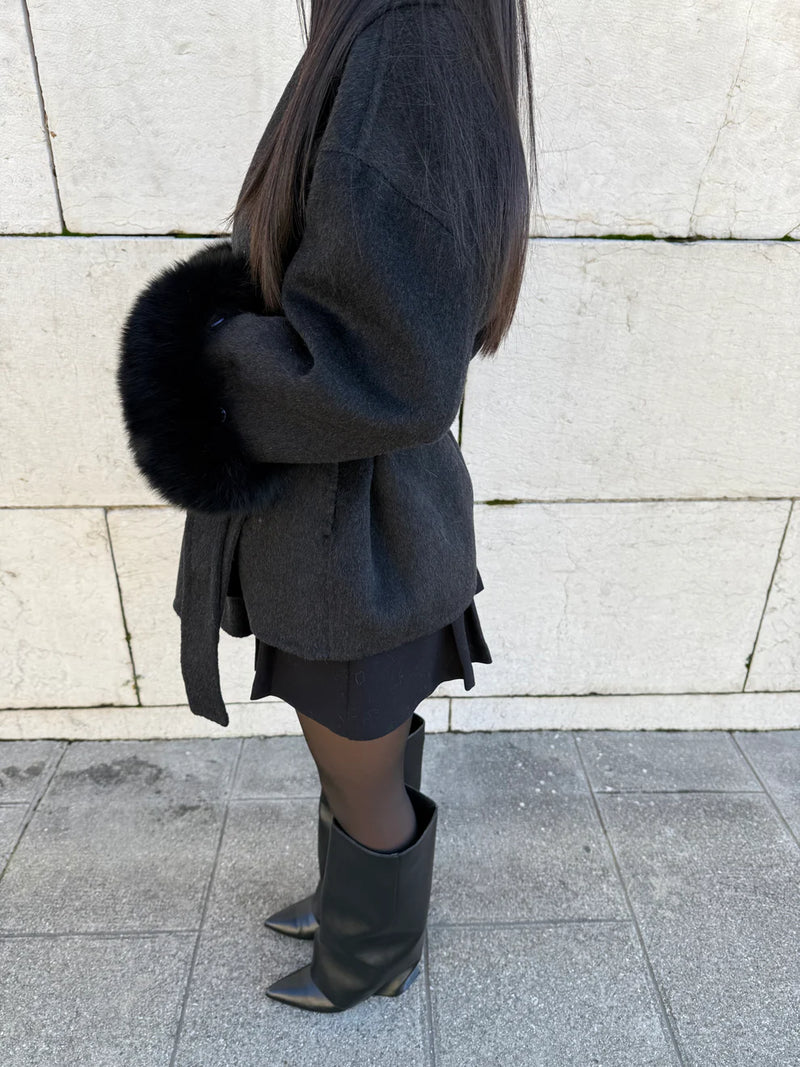 Women's Winter Jacket with Faux Fur Collar