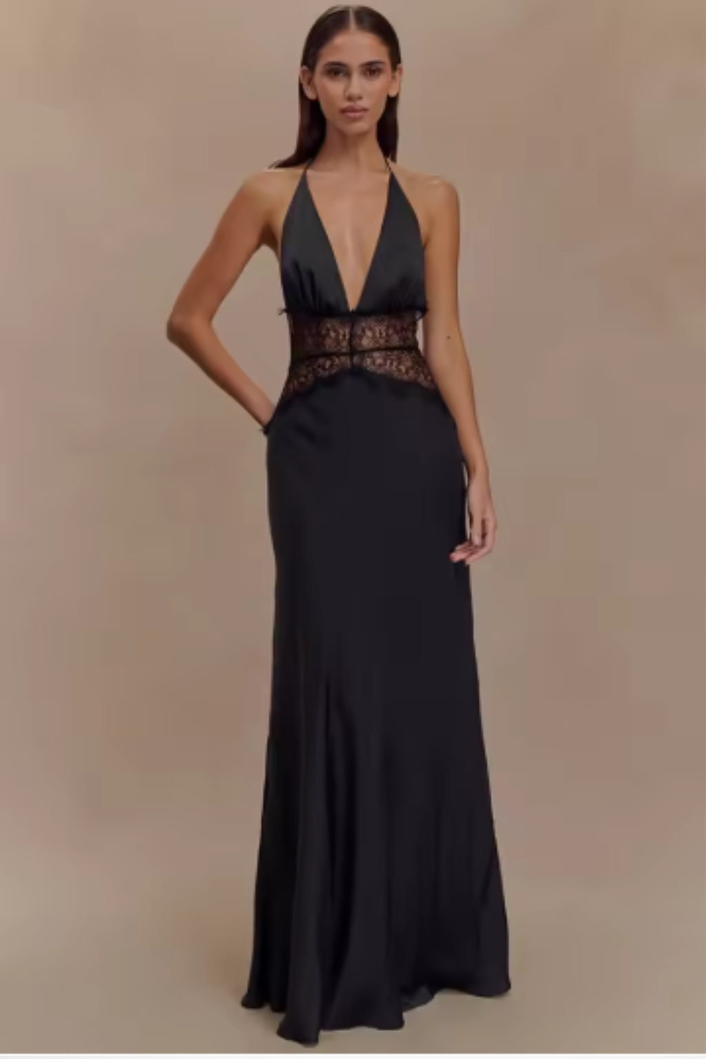 Women Halter Backless Maxi Dress Wedding Guest