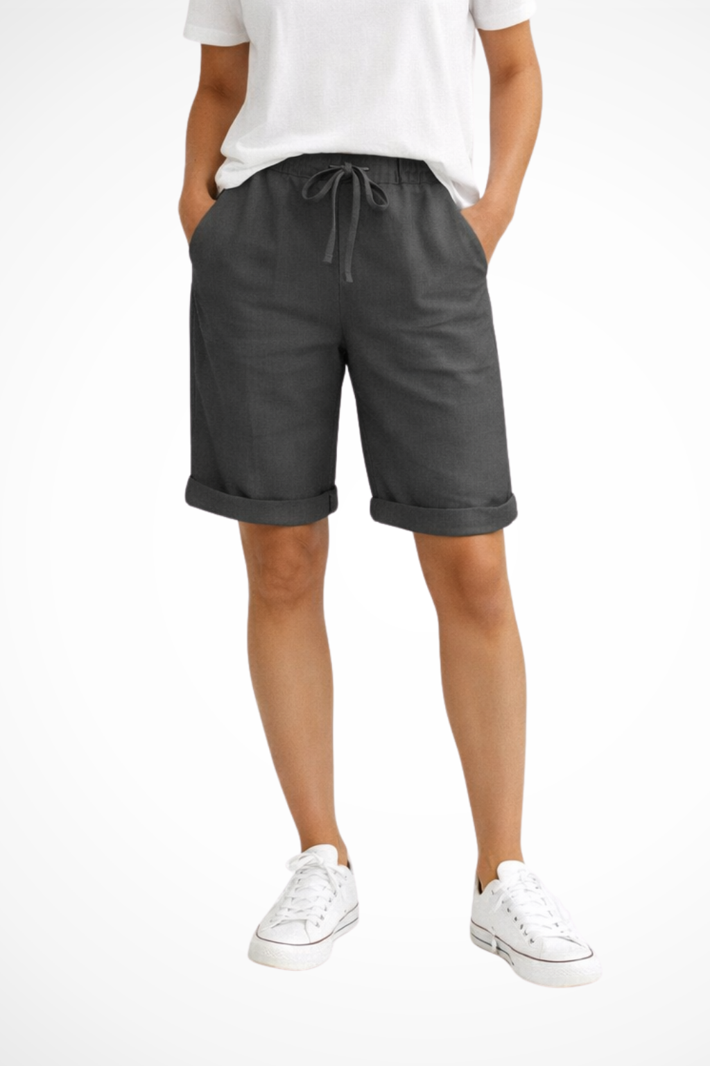 Relaxed Drawstring Casual Shorts for Women