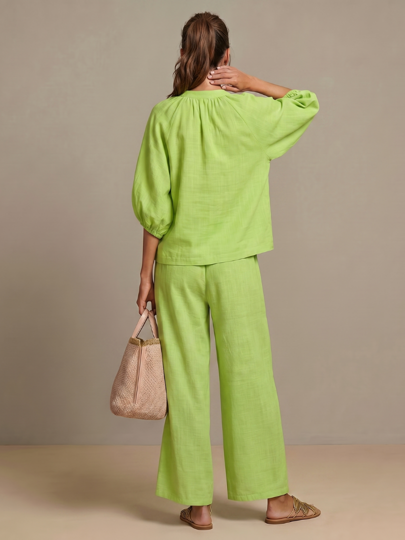 Women's Relaxed Zip-Up Two-Piece Set