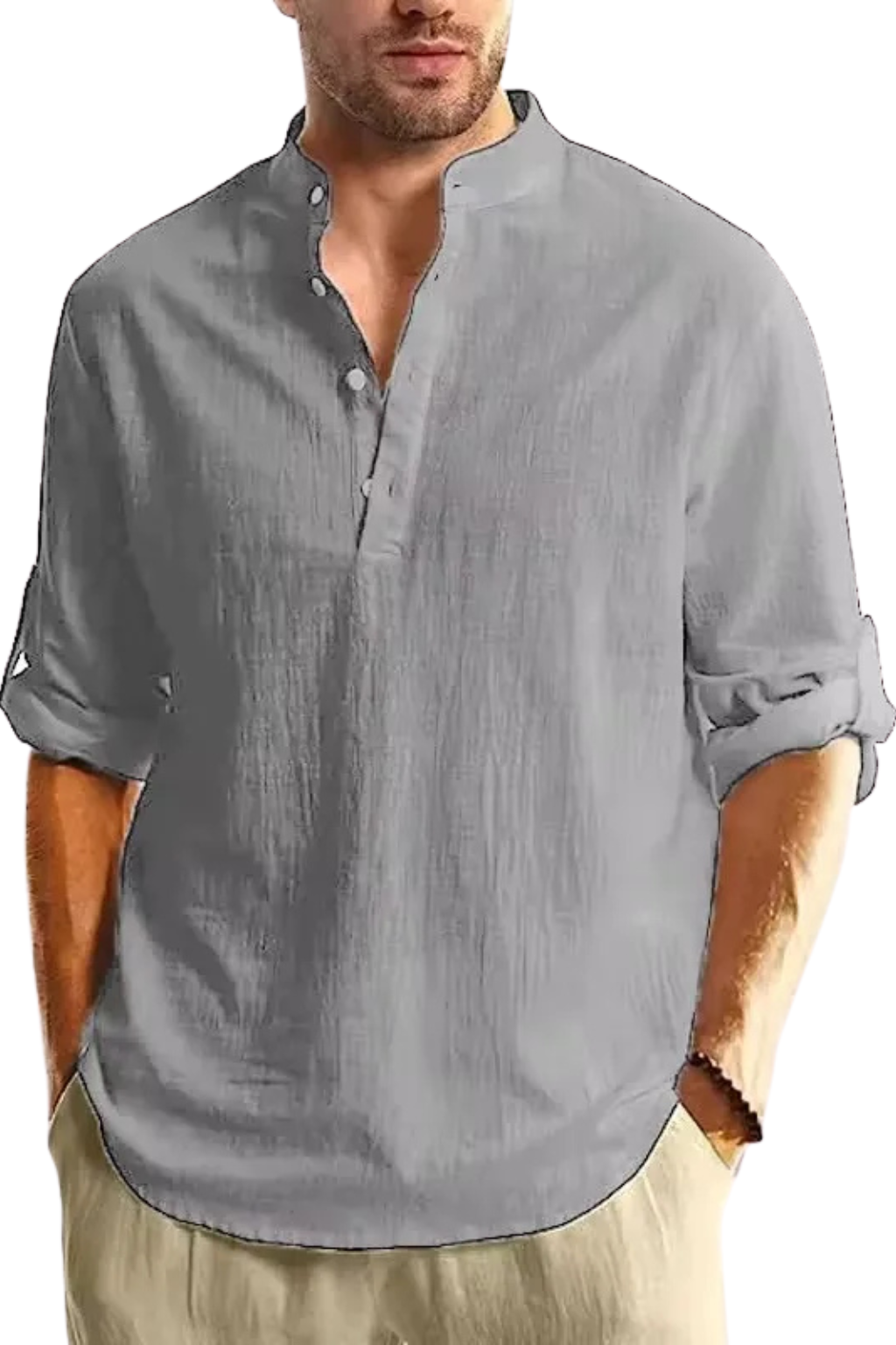 Lightweight Men’s Linen Collar Shirt