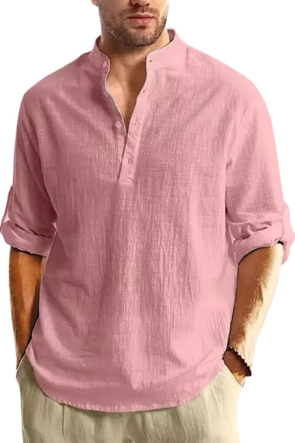 Lightweight Men’s Linen Collar Shirt